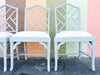 Set of Four Baby Blue Chippendale Chairs