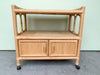 Rattan Bar Cabinet on Casters