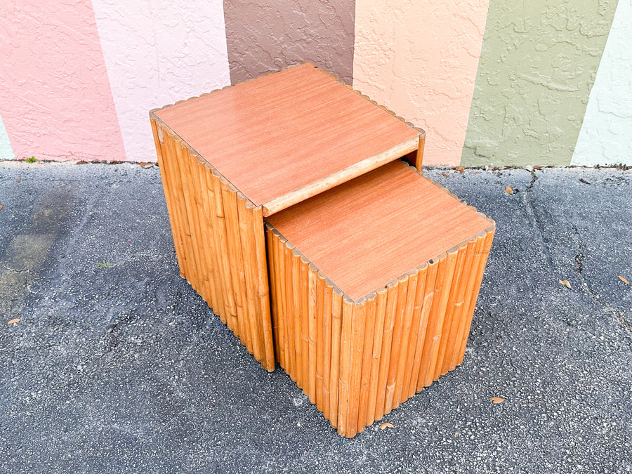 Pair of 1950s Island Style Nesting Tables