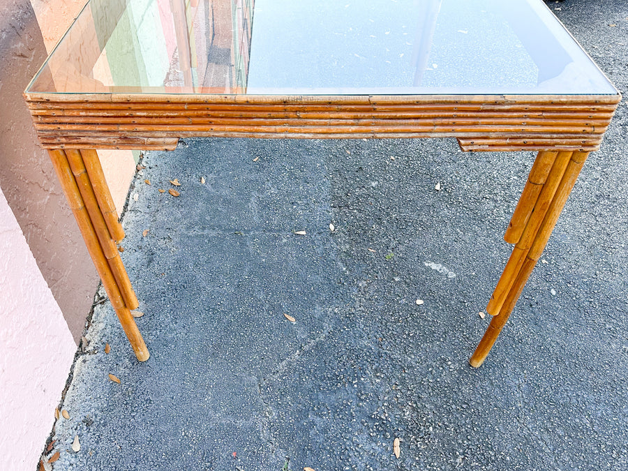 Art Deco Style Rattan Dining Table