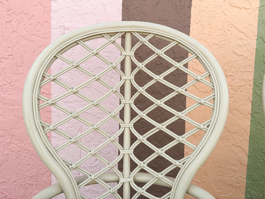 Pair of Ficks Reed Rattan Balloon Back Chairs