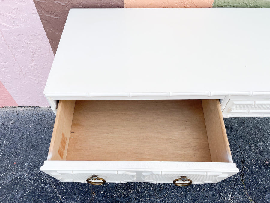 Kips Bay Show House Faux Bamboo Omega Desk and Chair