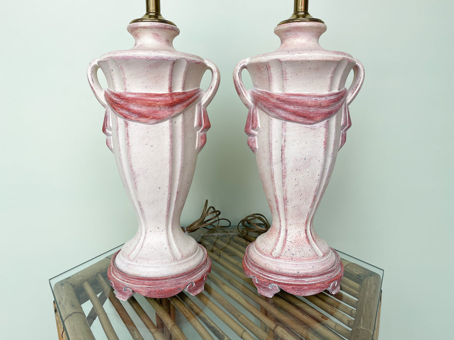 Pair of Swag Urn Lamps