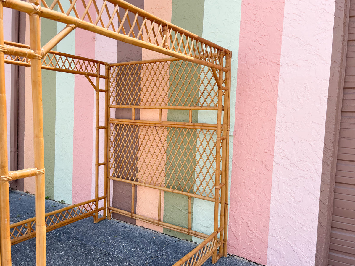 Fab Rattan Queen Canopy Bed