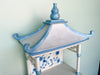 Hand Painted Fretwork Pagoda Etagere