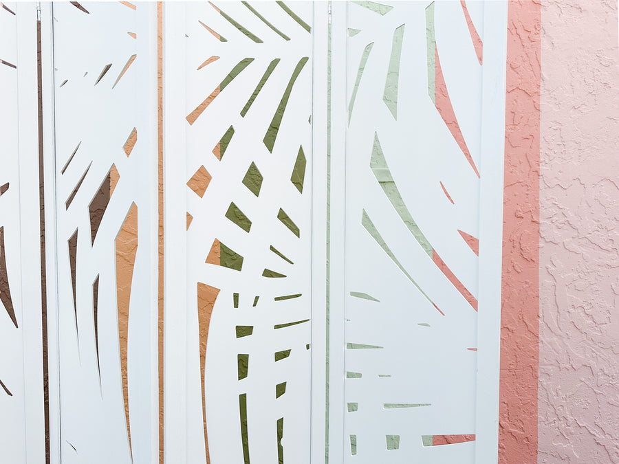 Modern Palm Cut Out Screen