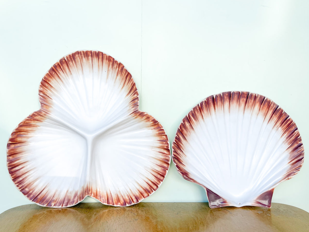 Pair of Oceana Clam Shell Platters