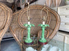 Pair of Island Chic Green Ceramic Palm Lamps