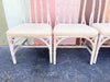 Set of Six Rattan Cathedral Dining Chairs