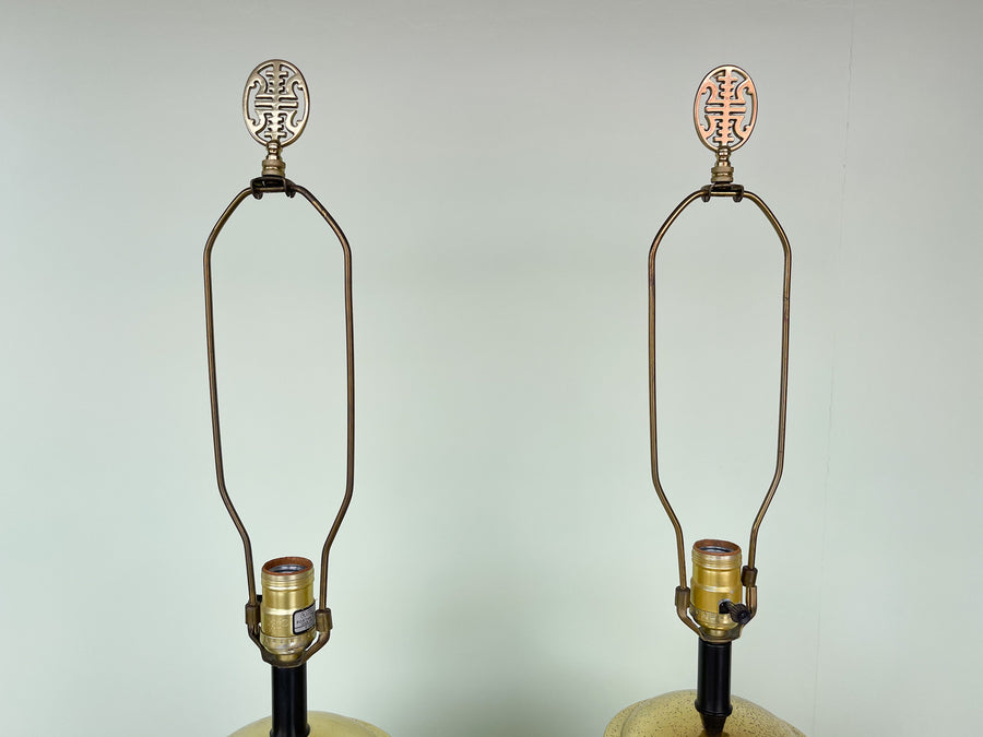Pair of Brass Urn Lamps