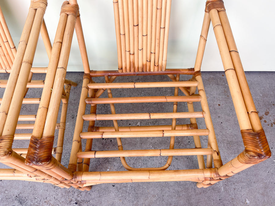 Pair of Island Chic Bamboo Chairs