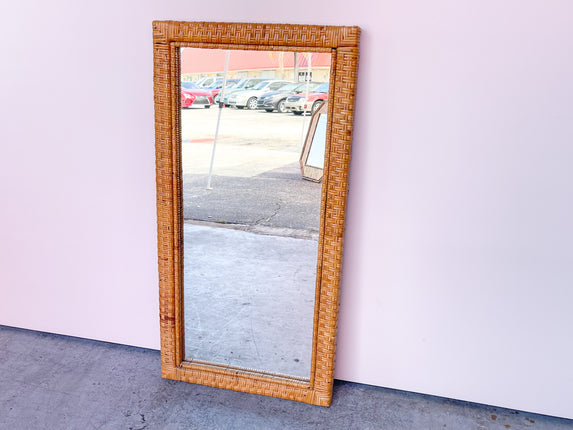 Island Style Woven Rattan Mirror