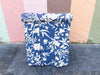 Sweet Blue and White Upholstered Vanity Chair