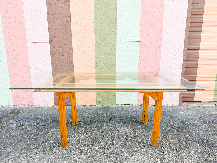 Warehouse Wednesday: Grid Top Rattan Dining Table