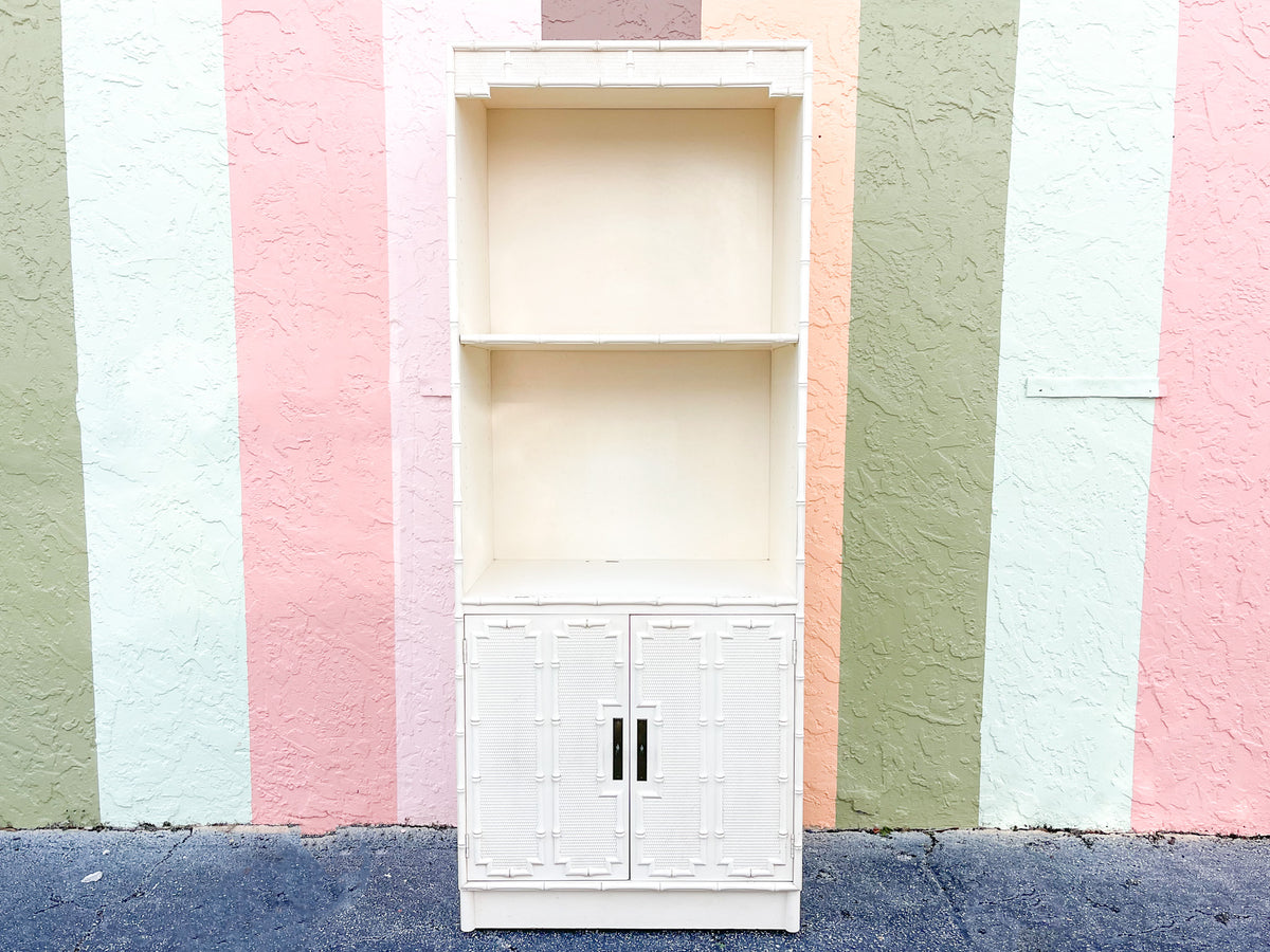 Palm Beach Chic Faux Bamboo Cabinets