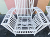 Pair of Stick Wicker Painted Lounge Chairs