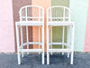 Pair of Brighton Style Rattan Bar Stools