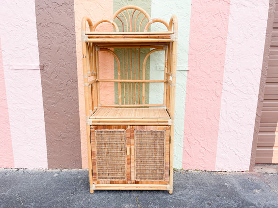 Island Whimsy Rattan Etagere