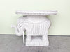 Trunks Up Wicker Elephant Garden Seat