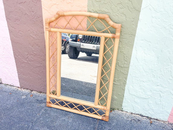 Rattan Lattice Mirror