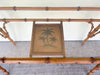 Faux Bamboo Metal Palm Tree Console