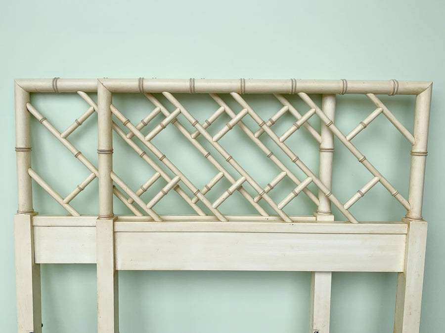 Pair of Faux Bamboo Chippendale Headboards
