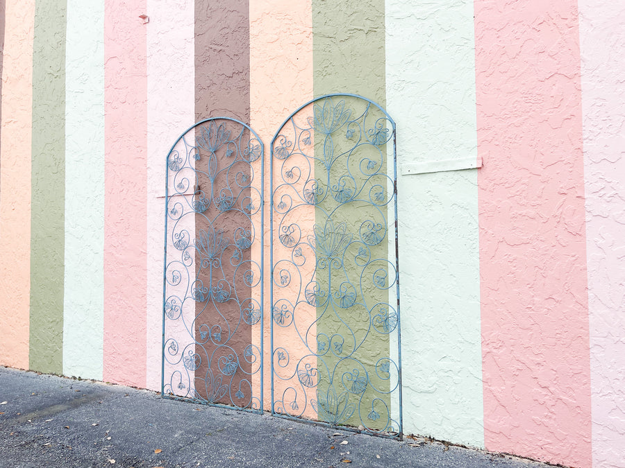 Pair of Whimsical Metal Screens