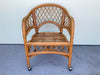 Set of Four of Coastal Rattan Chairs