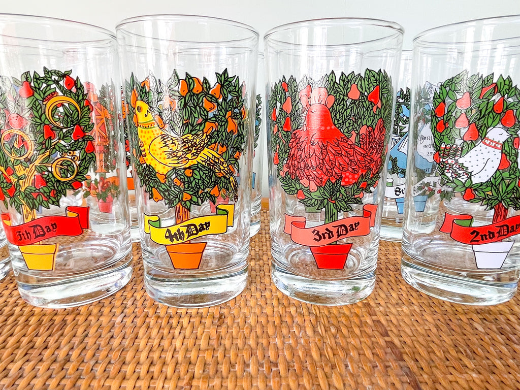 12 Days of Christmas Drinking Glass