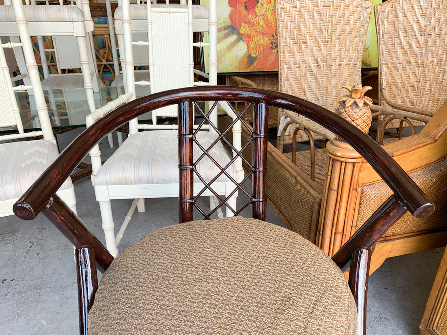 Pair of Rattan Swivel Chairs