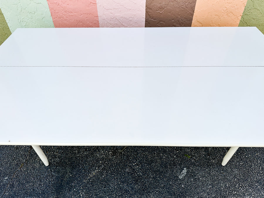 Painted Rattan Flip Top Console