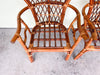 Pair of Rattan Balloon Back Chairs