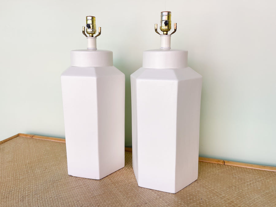 Pair of Coastal Chic Ceramic Lamps