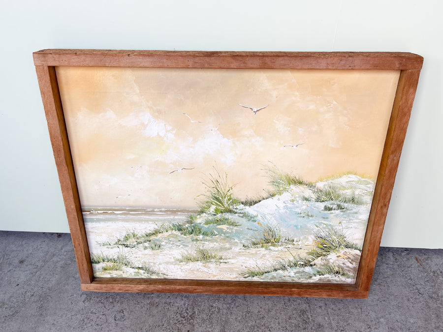 Peachy Beach Scene Original Art