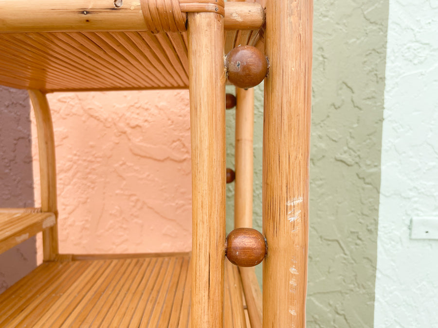 Old Florida Arch Rattan Etagere