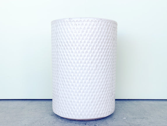 Large White Ceramic Lattice Planter