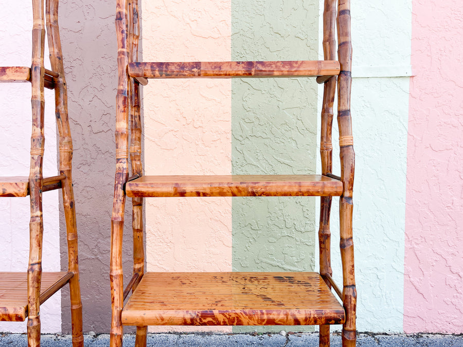 Pair of Tortoiseshell Etageres