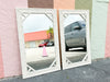 Pair of Faux Bamboo Cut Out Mirrors