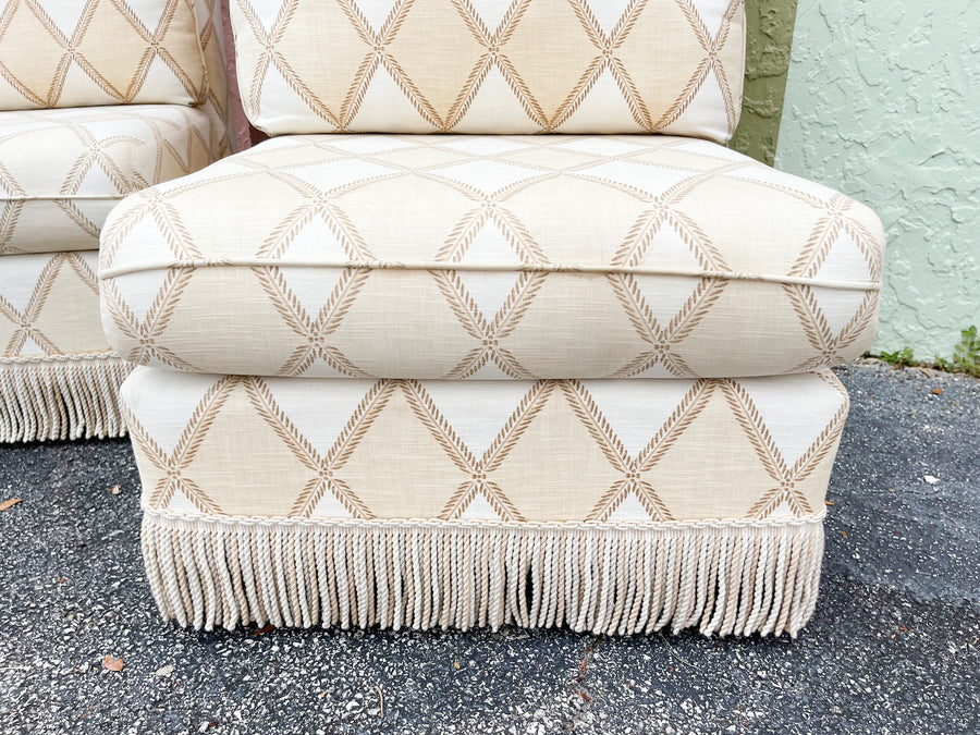 Pair of Fabulous Fringe Slipper Chairs