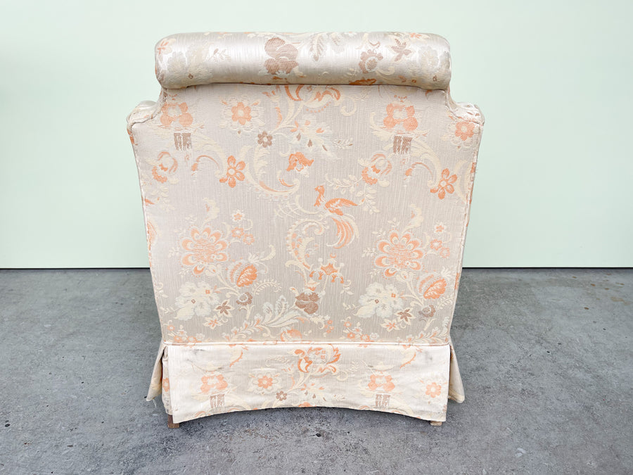 Palm Beach Chic Upholstered Pagoda Arm Chair