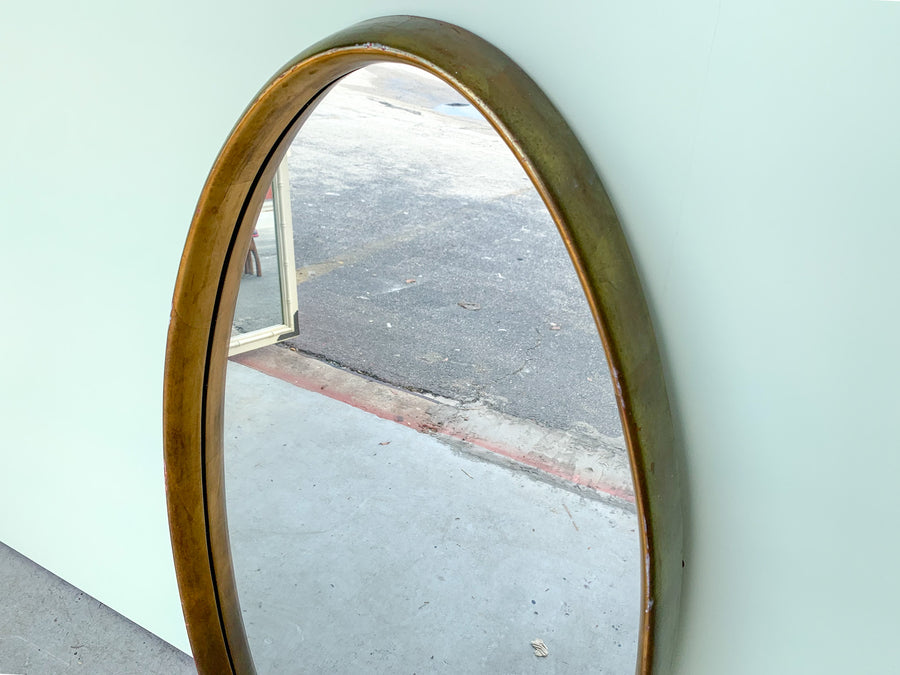 Oval Gold Mirror