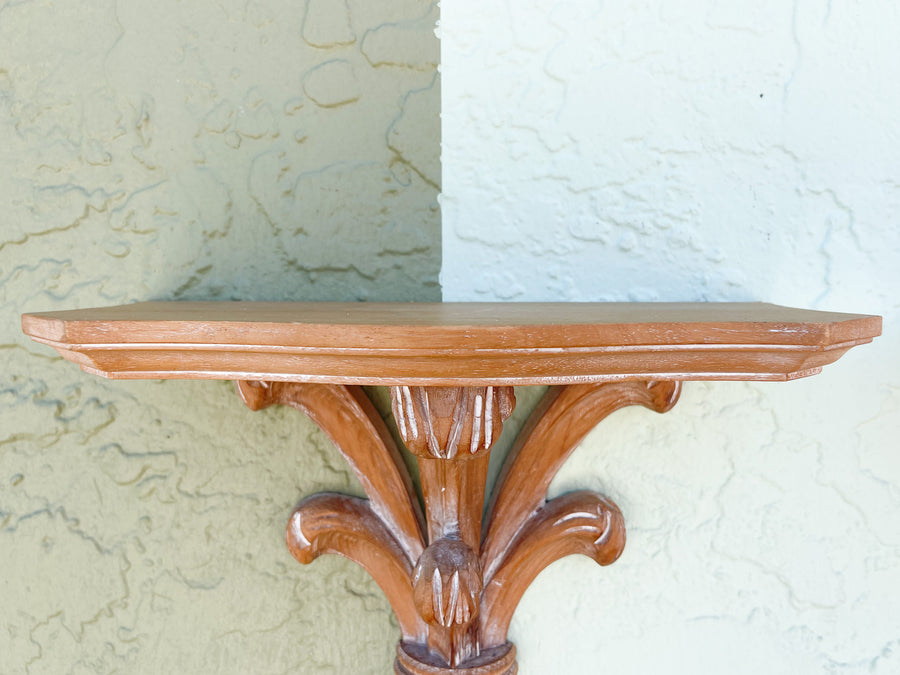 Pair of Italian Wooden Wall Shelves
