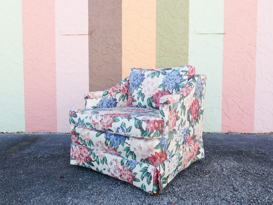Pair of Floral Upholstered Chairs