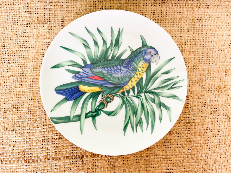 Set of Nine Festive Fitz and Floyd Bird Appetizer Plates