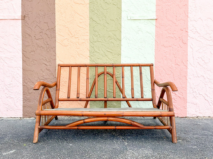 Old Florida Rattan Loveseat