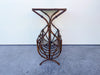 Faux Bamboo Metal End Table