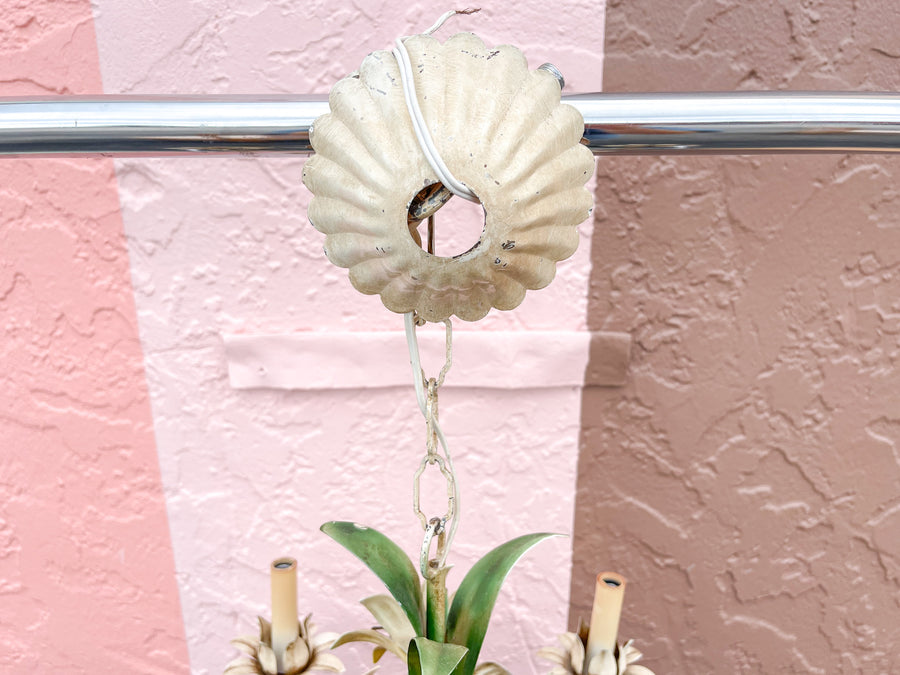 Colorful Tole Lily Chandelier