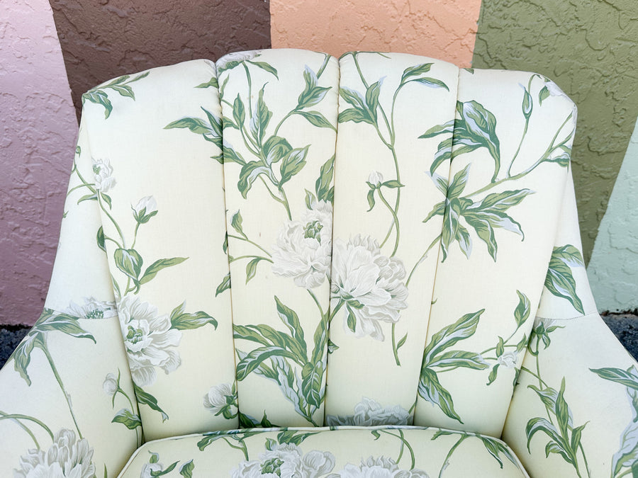Pair of Cute Upholstered Swivel Chairs