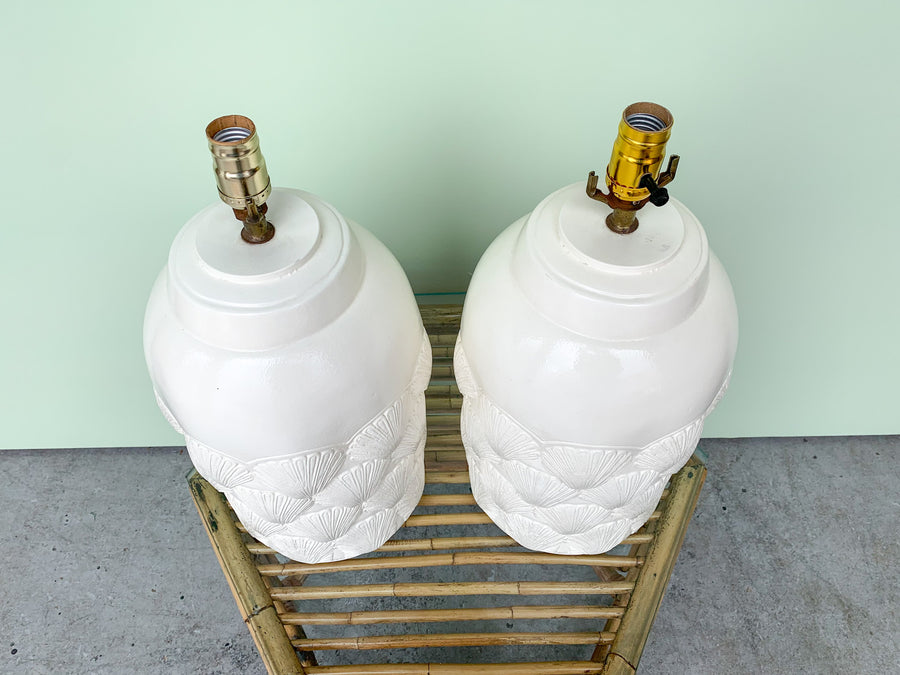 Pair of Coastal Chic Shell Lamps