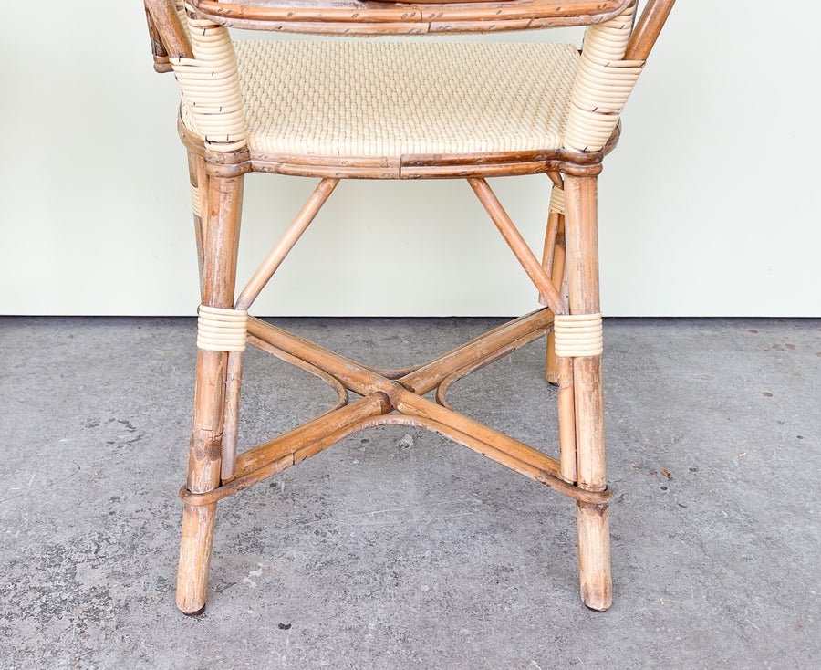 Pair of Maison Drucker Rattan Bistro Chairs